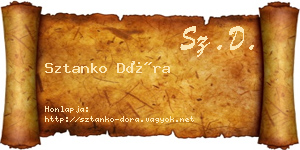 Sztanko Dóra névjegykártya